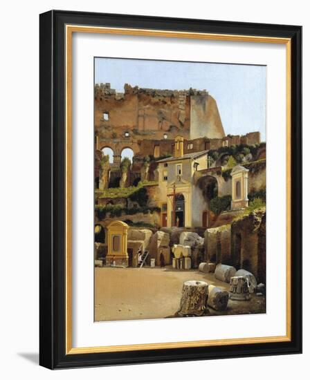 The Interior of the Colosseum in Rome-C.W. Eckersberg-Framed Giclee Print