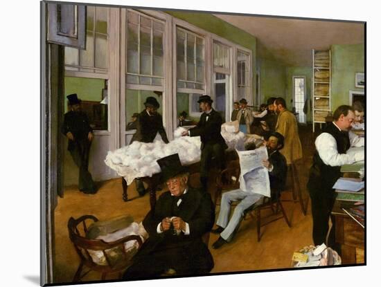 The Interior of the Cotton Bureau in New Orleans, 1873-Edgar Degas-Mounted Giclee Print