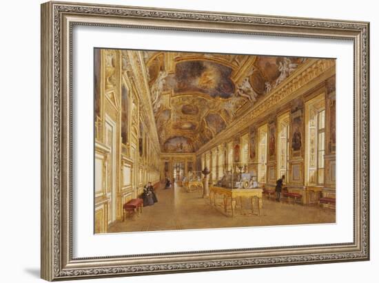 The Interior of the Louvre, the Galerie d'Apollon-Victor Duval-Framed Giclee Print