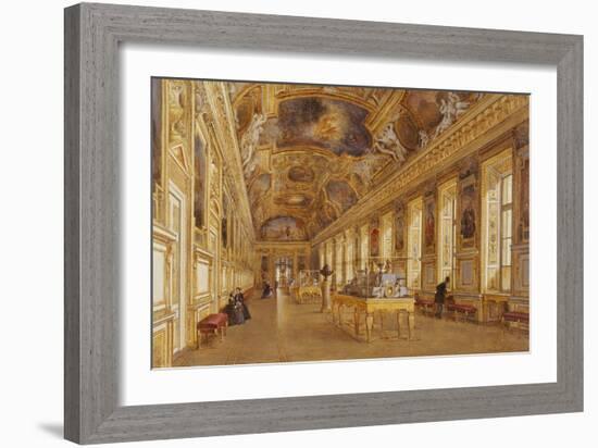 The Interior of the Louvre, the Galerie d'Apollon-Victor Duval-Framed Giclee Print