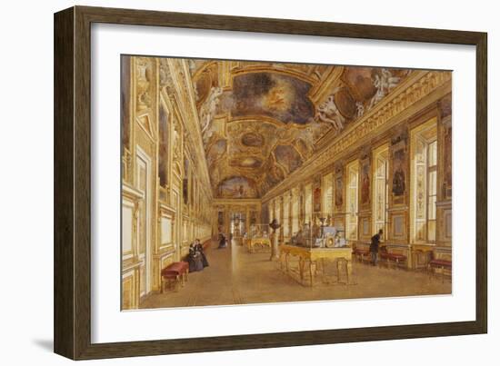 The Interior of the Louvre, the Galerie d'Apollon-Victor Duval-Framed Giclee Print