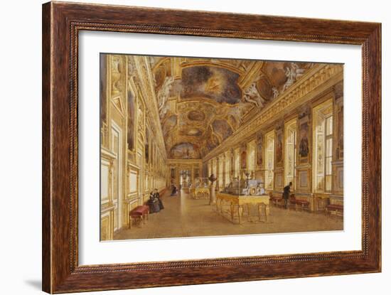 The Interior of the Louvre, the Galerie d'Apollon-Victor Duval-Framed Giclee Print