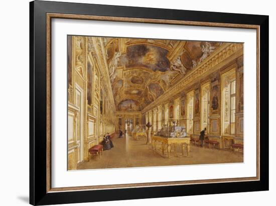 The Interior of the Louvre, the Galerie d'Apollon-Victor Duval-Framed Giclee Print