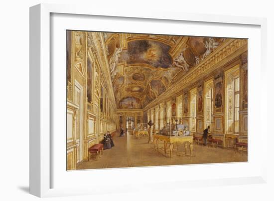 The Interior of the Louvre, the Galerie d'Apollon-Victor Duval-Framed Giclee Print