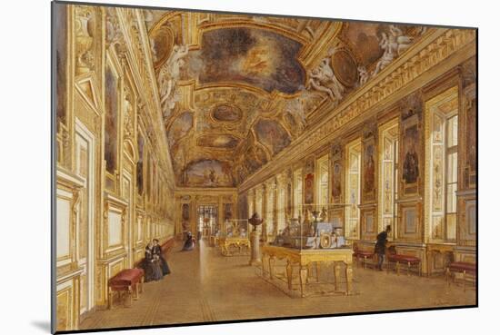 The Interior of the Louvre, the Galerie d'Apollon-Victor Duval-Mounted Giclee Print