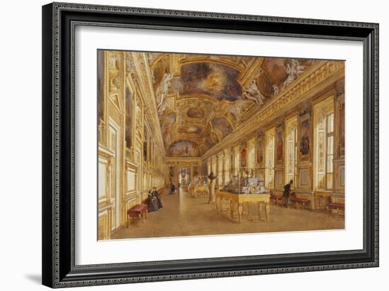 The Interior of the Louvre, the Galerie d'Apollon-Victor Duval-Framed Giclee Print