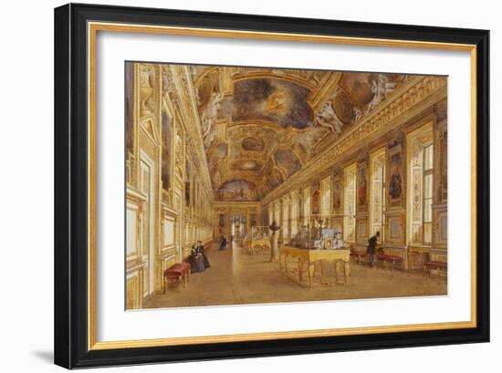 The Interior of the Louvre, the Galerie d'Apollon-Victor Duval-Framed Giclee Print