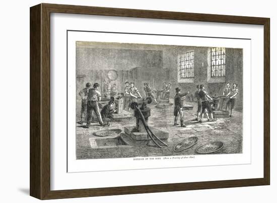 The Interior of the Mint from a Drawing of About 1800, 1878-Walter Thornbury-Framed Giclee Print