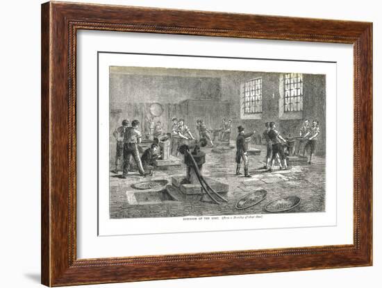 The Interior of the Mint from a Drawing of About 1800, 1878-Walter Thornbury-Framed Giclee Print