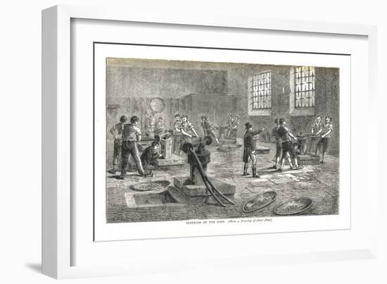 The Interior of the Mint from a Drawing of About 1800, 1878-Walter Thornbury-Framed Giclee Print