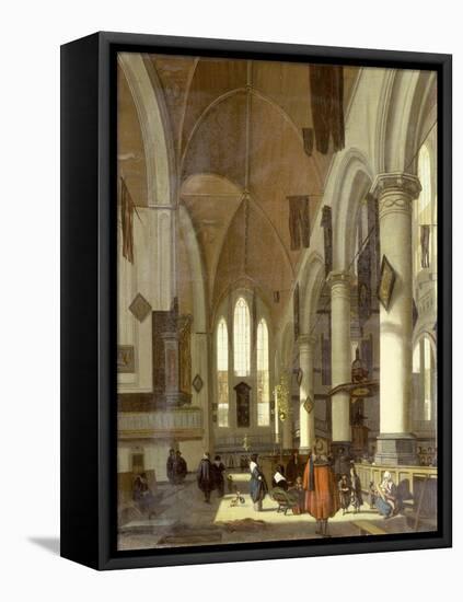 The Interior of the Oude Kerk, Amsterdam-Emanuel de Witte-Framed Premier Image Canvas