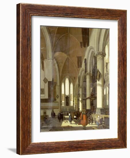 The Interior of the Oude Kerk, Amsterdam-Emanuel de Witte-Framed Giclee Print