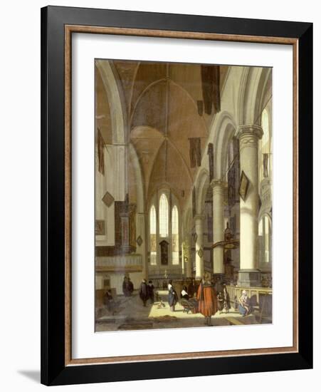 The Interior of the Oude Kerk, Amsterdam-Emanuel de Witte-Framed Giclee Print