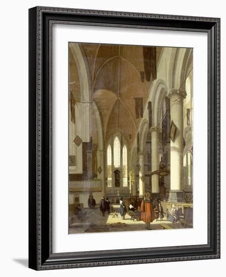 The Interior of the Oude Kerk, Amsterdam-Emanuel de Witte-Framed Giclee Print