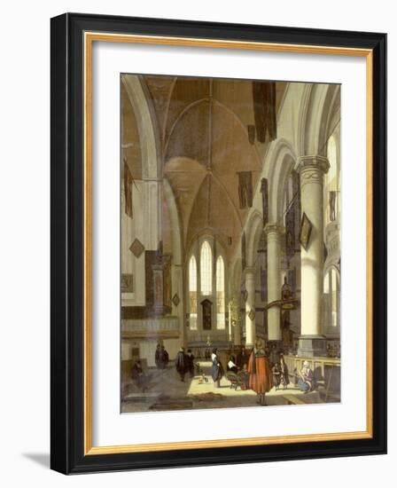 The Interior of the Oude Kerk, Amsterdam-Emanuel de Witte-Framed Giclee Print