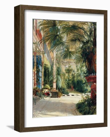 The Interior of the Palm House, 1832-1833-Carl Blechen-Framed Giclee Print