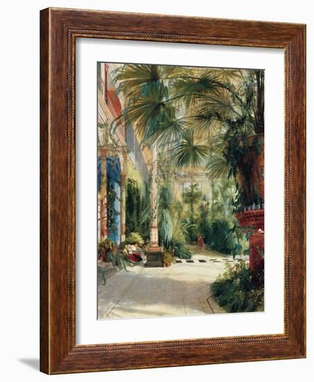 The Interior of the Palm House, 1832-1833-Carl Blechen-Framed Giclee Print