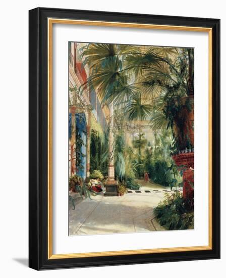 The Interior of the Palm House, 1832-1833-Carl Blechen-Framed Giclee Print