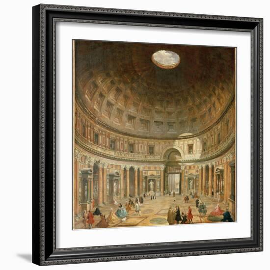 The Interior of the Pantheon, Rome-Giovanni Paolo Pannini-Framed Giclee Print