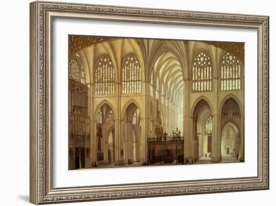 The Interior of Toledo Cathedral, 1856-Francisco Hernandez Y Tome-Framed Giclee Print