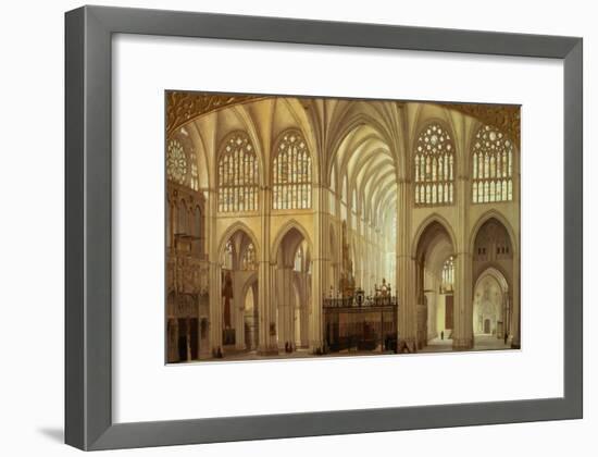 The Interior of Toledo Cathedral, 1856-Francisco Hernandez Y Tome-Framed Giclee Print
