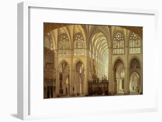 The Interior of Toledo Cathedral, 1856-Francisco Hernandez Y Tome-Framed Giclee Print