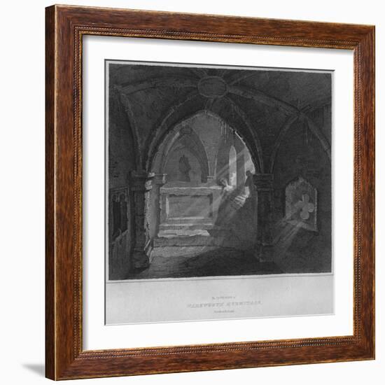 'The Interior of Warkworth Hermitage, Northumberland', 1814-John Greig-Framed Giclee Print