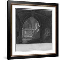 'The Interior of Warkworth Hermitage, Northumberland', 1814-John Greig-Framed Giclee Print