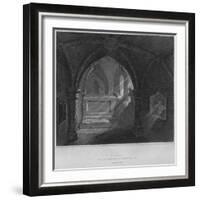 'The Interior of Warkworth Hermitage, Northumberland', 1814-John Greig-Framed Giclee Print