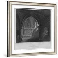 'The Interior of Warkworth Hermitage, Northumberland', 1814-John Greig-Framed Giclee Print