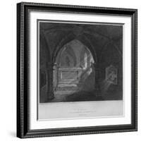 'The Interior of Warkworth Hermitage, Northumberland', 1814-John Greig-Framed Giclee Print