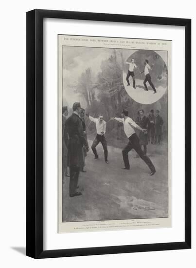 The International Duel Between French and Italian Fencing Masters at Nice-G.S. Amato-Framed Giclee Print