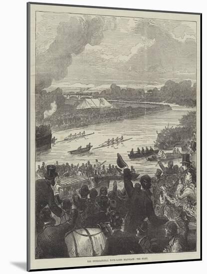 The International Four-Oared Boat-Race, the Start-Arthur Hopkins-Mounted Giclee Print