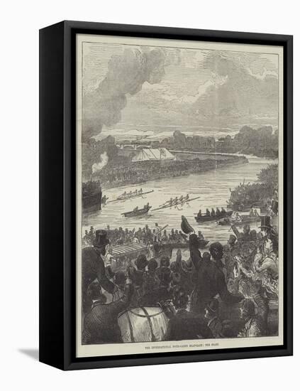 The International Four-Oared Boat-Race, the Start-Arthur Hopkins-Framed Premier Image Canvas