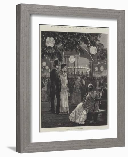 The International Health Exhibition, Evening Fete, Music in the Gardens-Richard Caton Woodville II-Framed Giclee Print