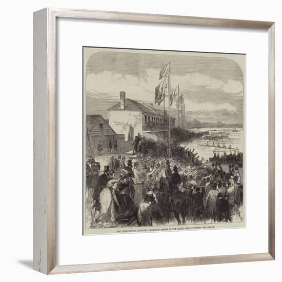 The International University Boat-Race, Return of the Oxford Crew to Putney-null-Framed Giclee Print