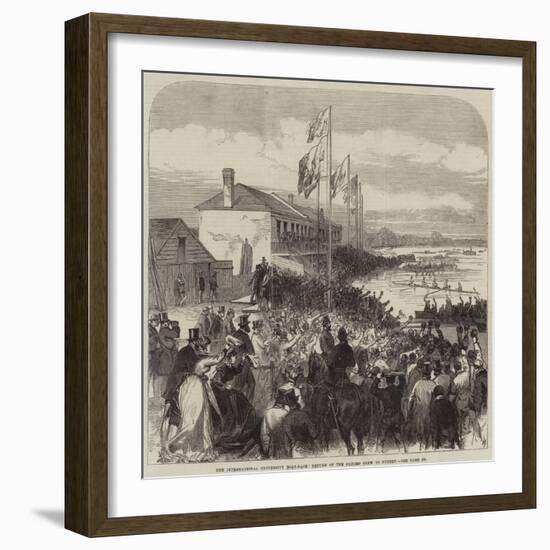 The International University Boat-Race, Return of the Oxford Crew to Putney-null-Framed Giclee Print