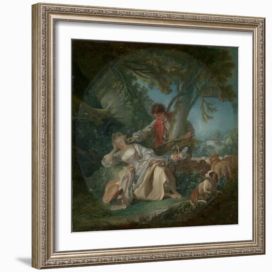 The Interrupted Sleep, 1750-Francois Boucher-Framed Giclee Print