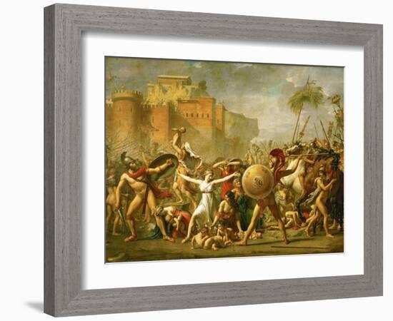 The Intervention of the Sabine Women, 1799-Jacques-Louis David-Framed Giclee Print