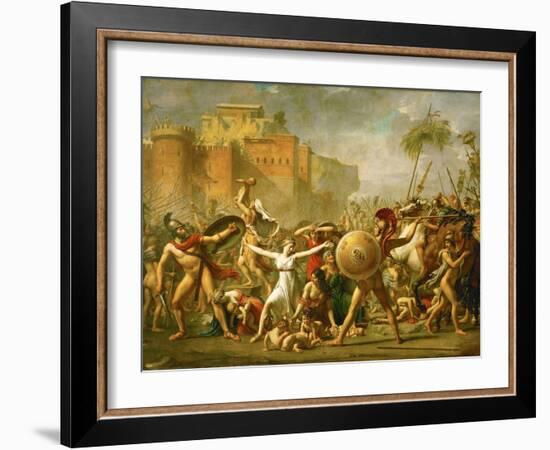 The Intervention of the Sabine Women, 1799-Jacques-Louis David-Framed Giclee Print