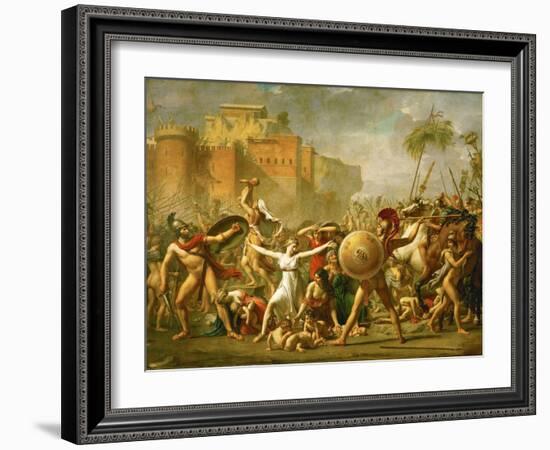 The Intervention of the Sabine Women, 1799-Jacques-Louis David-Framed Giclee Print