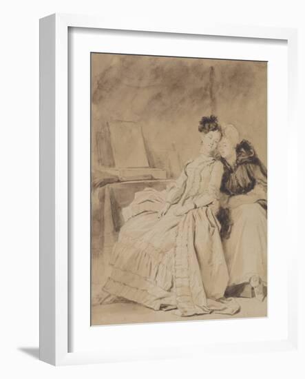 The Intimate Conversation, Ca 1778-Jean-Honoré Fragonard-Framed Giclee Print