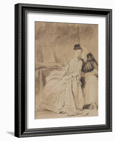 The Intimate Conversation, Ca 1778-Jean-Honoré Fragonard-Framed Giclee Print