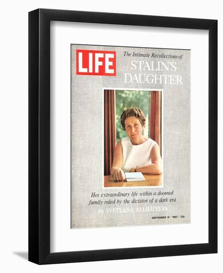 The Intimate Recollections of Stalin's Daughter, September 15, 1967-John Dominis-Framed Photographic Print