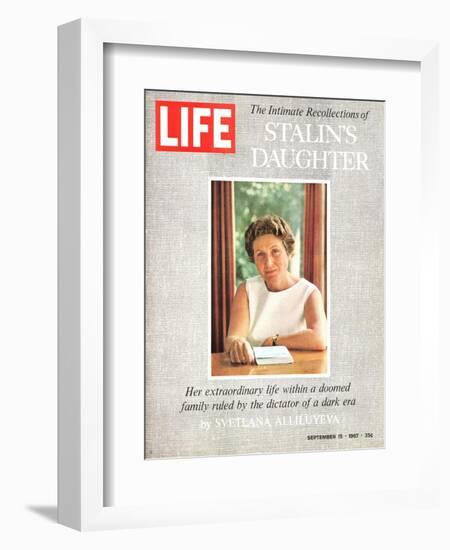 The Intimate Recollections of Stalin's Daughter, September 15, 1967-John Dominis-Framed Photographic Print