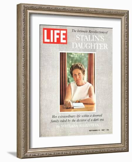 The Intimate Recollections of Stalin's Daughter, September 15, 1967-John Dominis-Framed Photographic Print