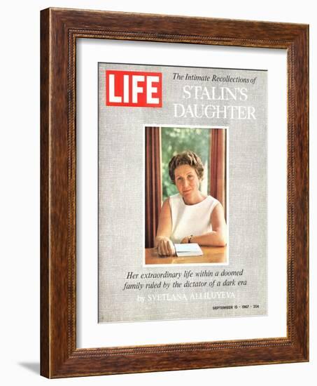 The Intimate Recollections of Stalin's Daughter, September 15, 1967-John Dominis-Framed Photographic Print