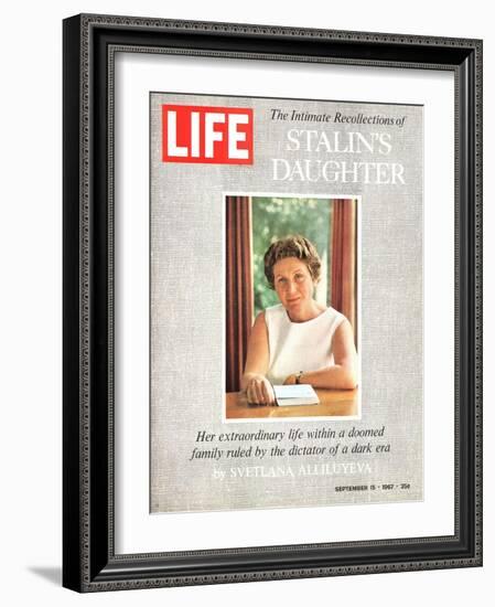 The Intimate Recollections of Stalin's Daughter, September 15, 1967-John Dominis-Framed Photographic Print