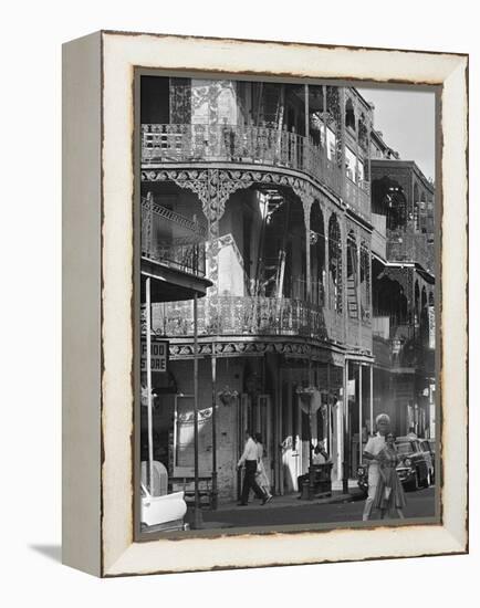 The Intricate Iron Work Balconies of New Orleans' French Quarter-null-Framed Premier Image Canvas