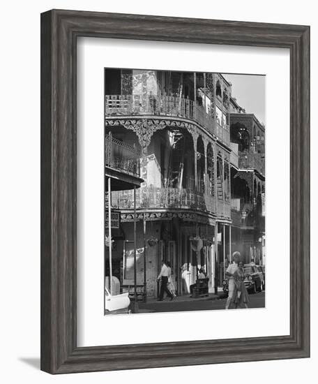 The Intricate Iron Work Balconies of New Orleans' French Quarter-null-Framed Photographic Print